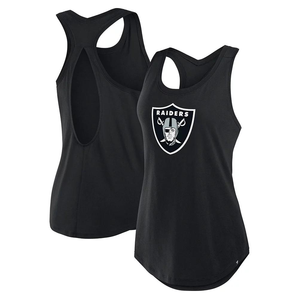 Women's Fanatics Black Las Vegas Raiders Iron Fan Tank Top, Size: XL, Lvr Black Product Image