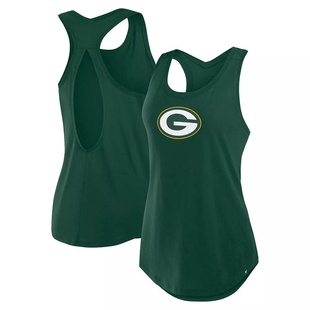 Women's Fanatics Green Green Bay Packers Iron Fan Tank Top, Size: Large Product Image