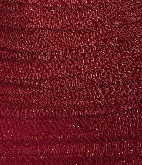 Pear Culture Long Sleeve Glitter Power Mesh Dress Product Image