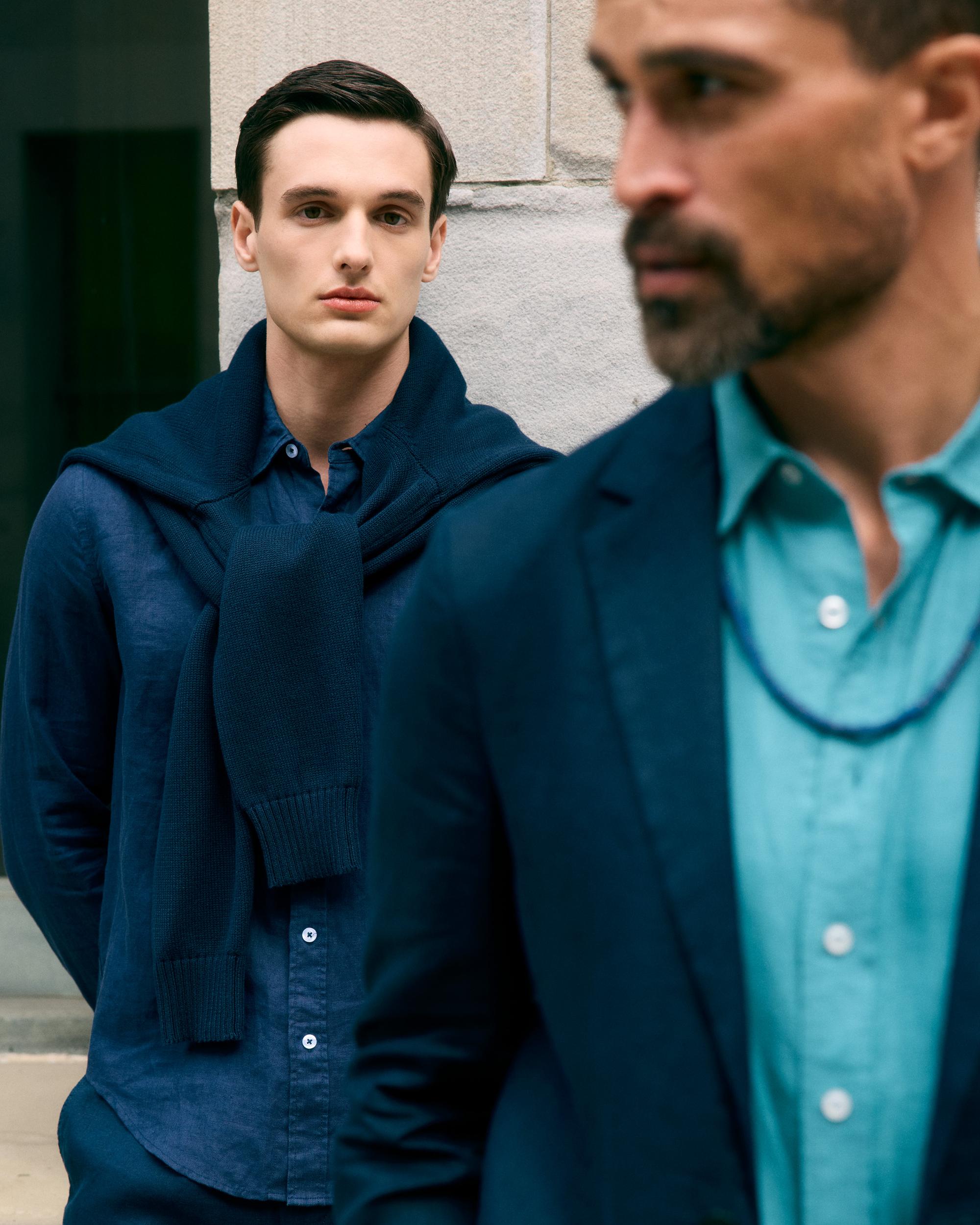 Quince | Men's 100% European Linen Relaxed Long Sleeve Shirt Product Image