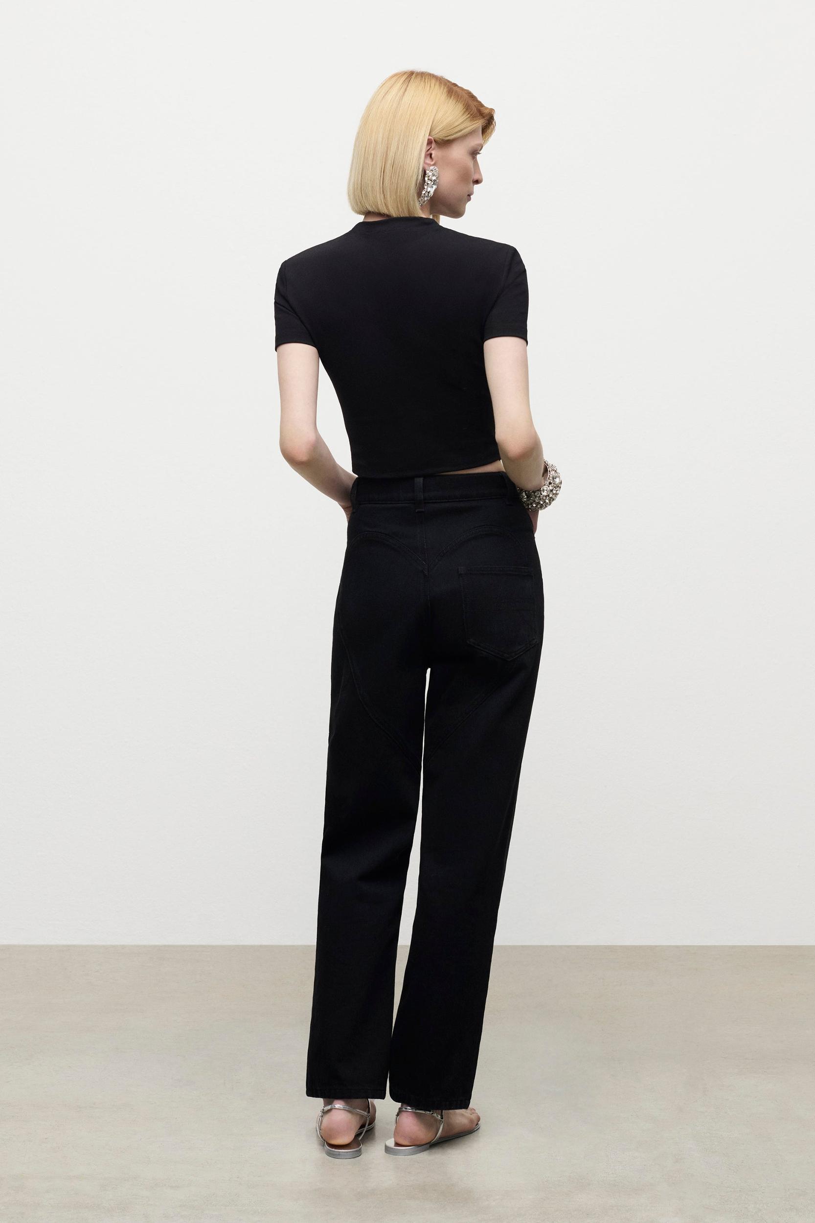 Crystal Flower Cropped T-Shirt Product Image