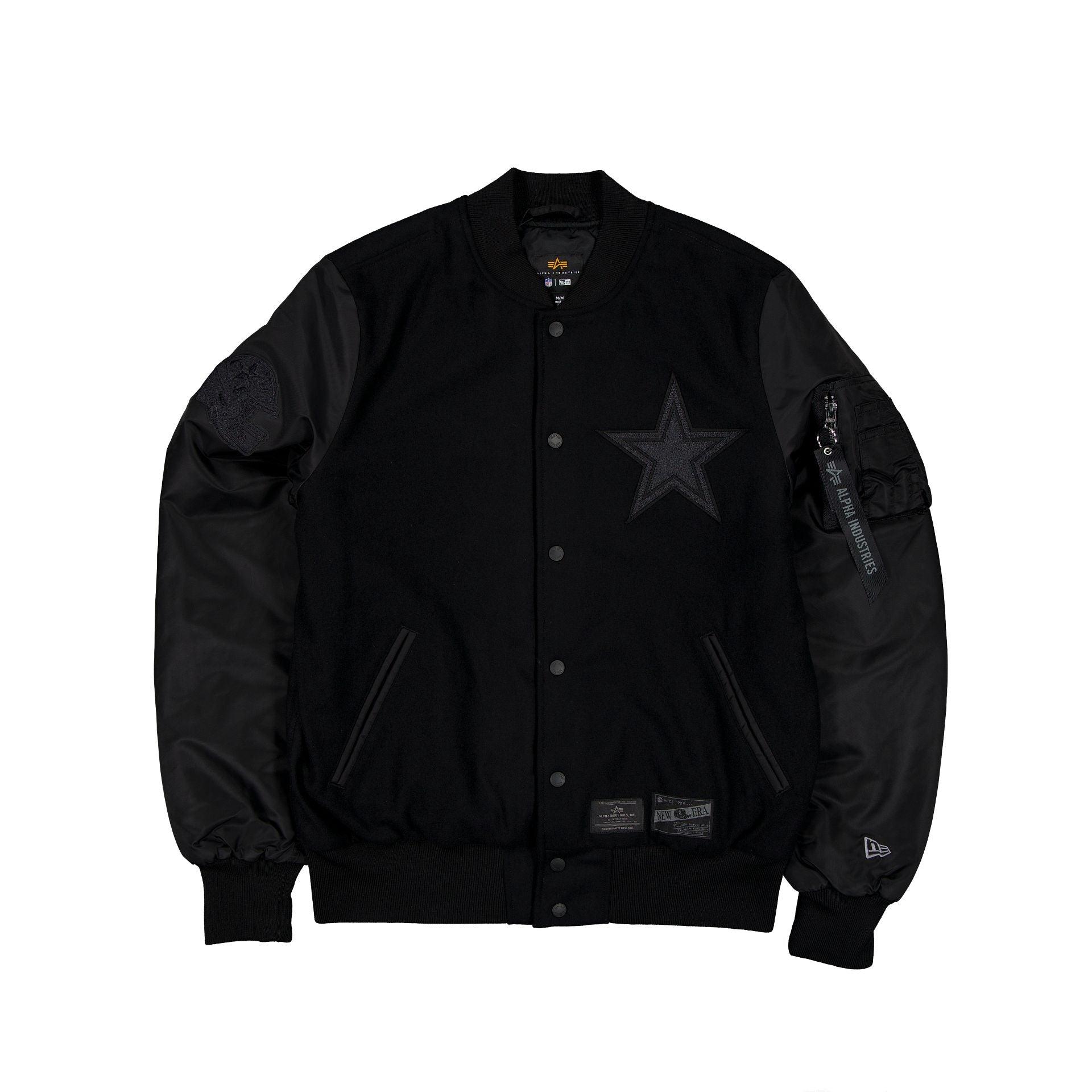 Alpha Industries x Las Vegas Raiders MA-1 Wool Varsity Jacket Black Male Product Image