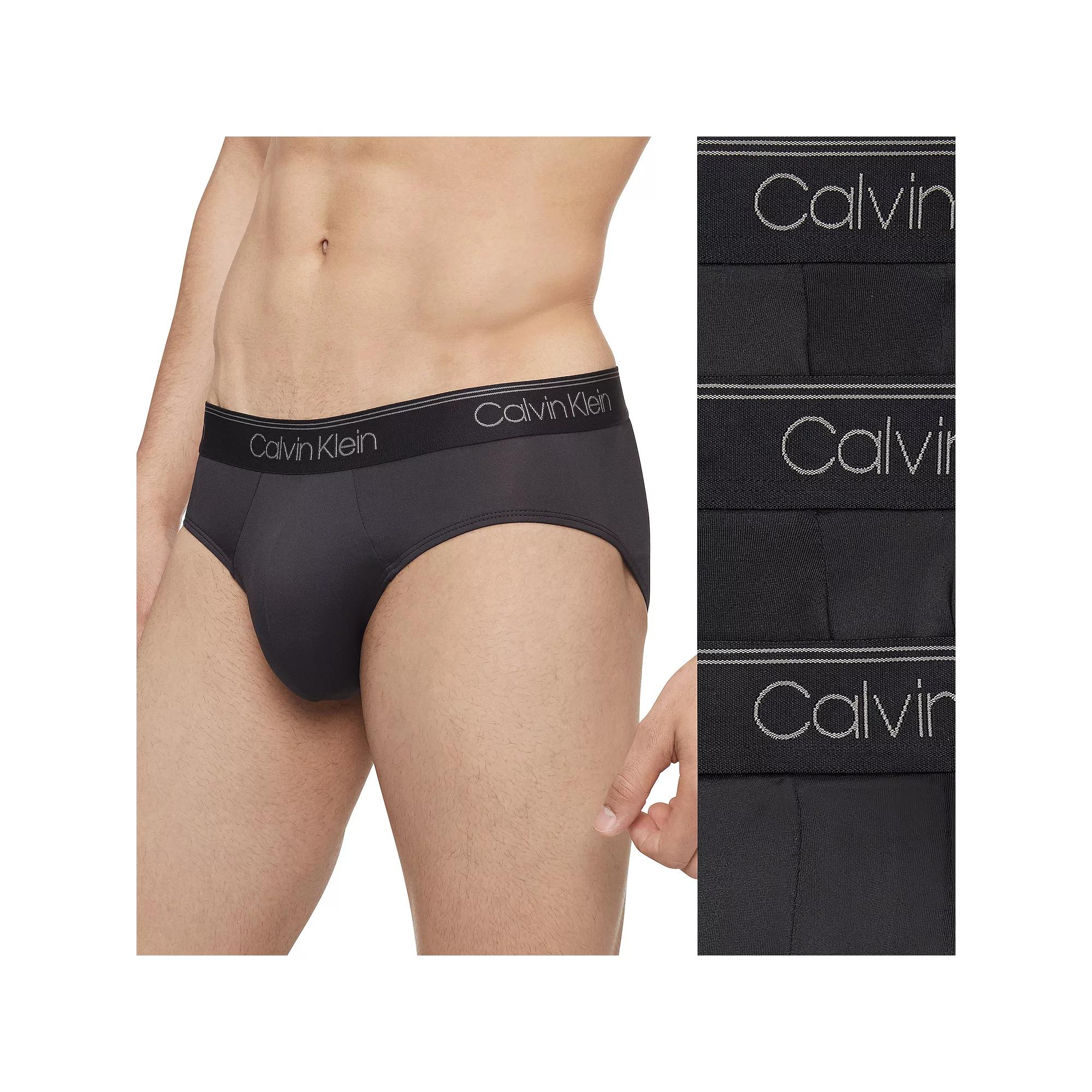 Men's Calvin Klein 3-Pack Microfiber Stretch Low-Rise Briefs,  Product Image