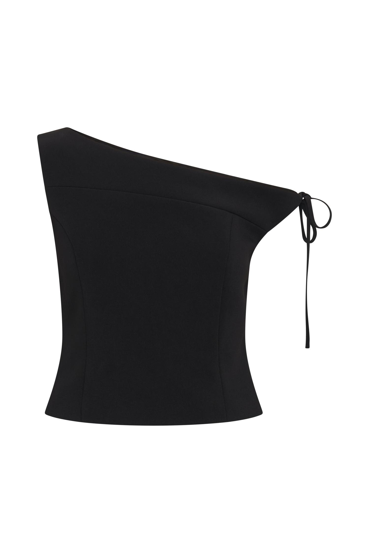 Ramsey Suiting Off Shoulder Top - Black Product Image