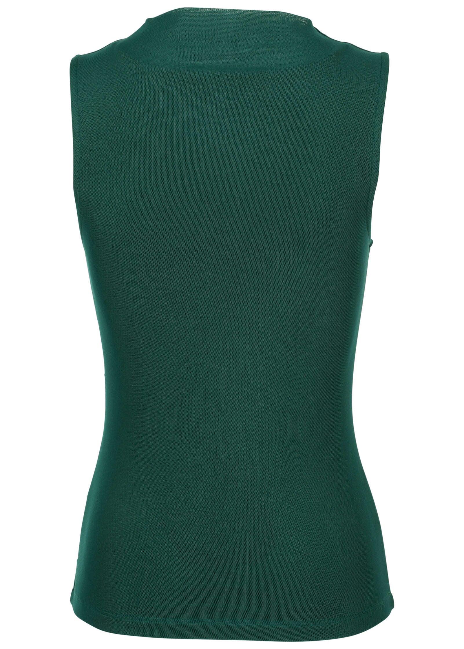 Ruched Mesh Top - Tropical Green Product Image