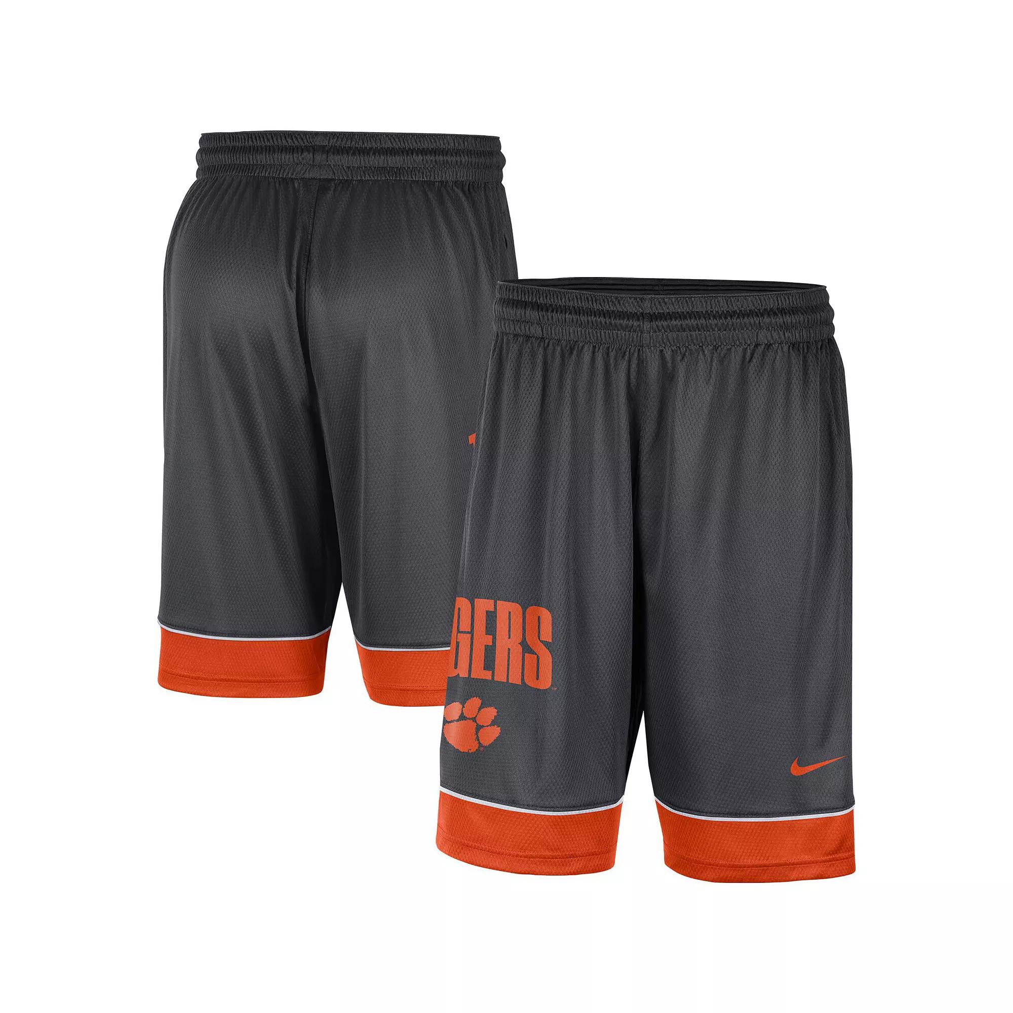 Men's Nike Charcoal/Orange Clemson Tigers Fast Break Performance Shorts,  Product Image