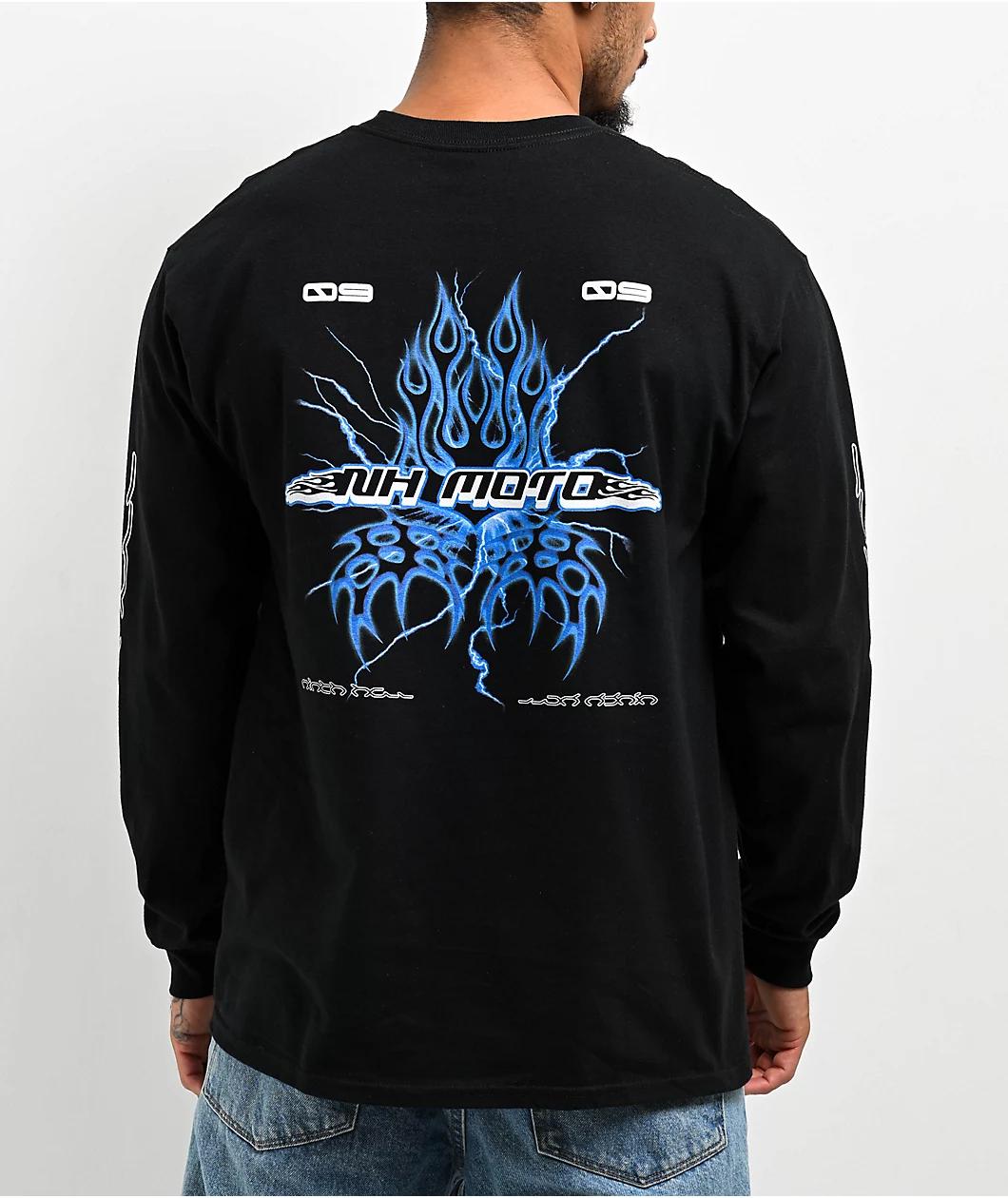 Ninth Hall Moto Black Long Sleeve T-Shirt Product Image