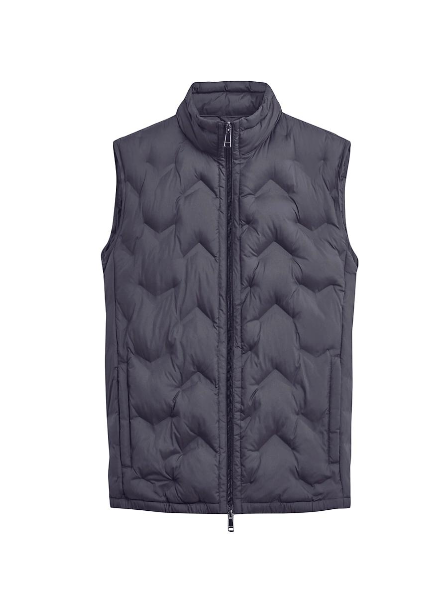 Mens Quilted Down Full-Zip Vest Product Image