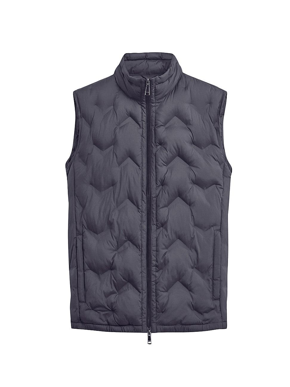 Mens Quilted Down Full-Zip Vest Product Image