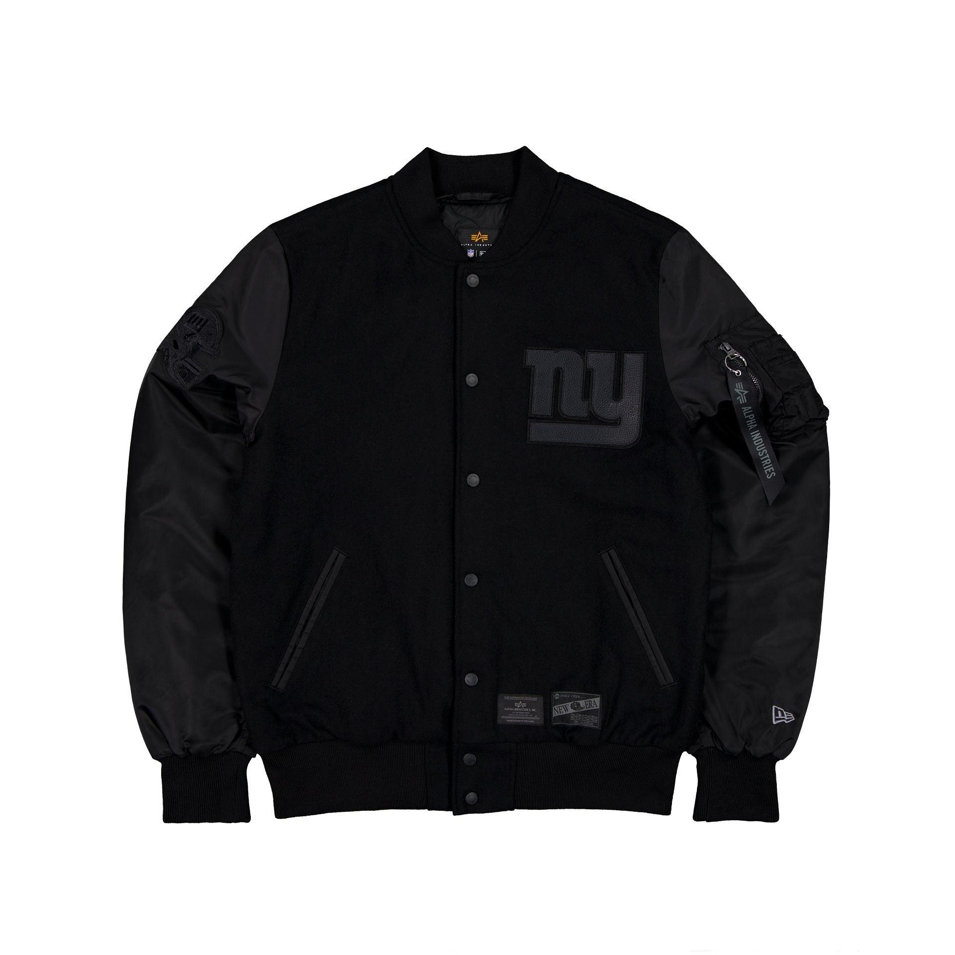 Alpha Industries x Las Vegas Raiders MA-1 Wool Varsity Jacket Black Male Product Image