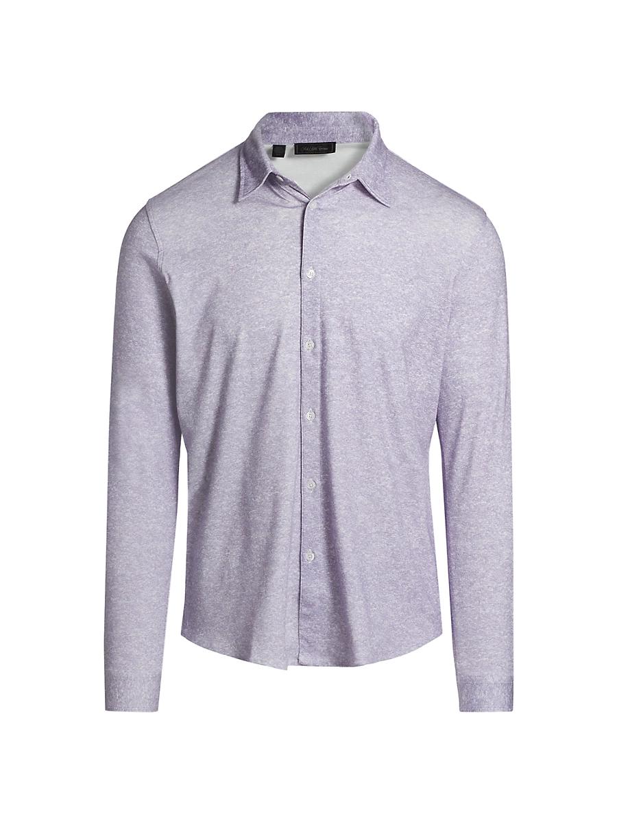 Mens COLLECTION Heathered Button-Front Shirt Product Image