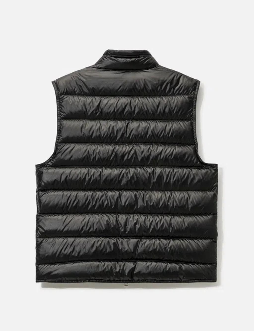 MONCLER High Collar Puffer Quilted Sleeveless Jacket In Black Product Image