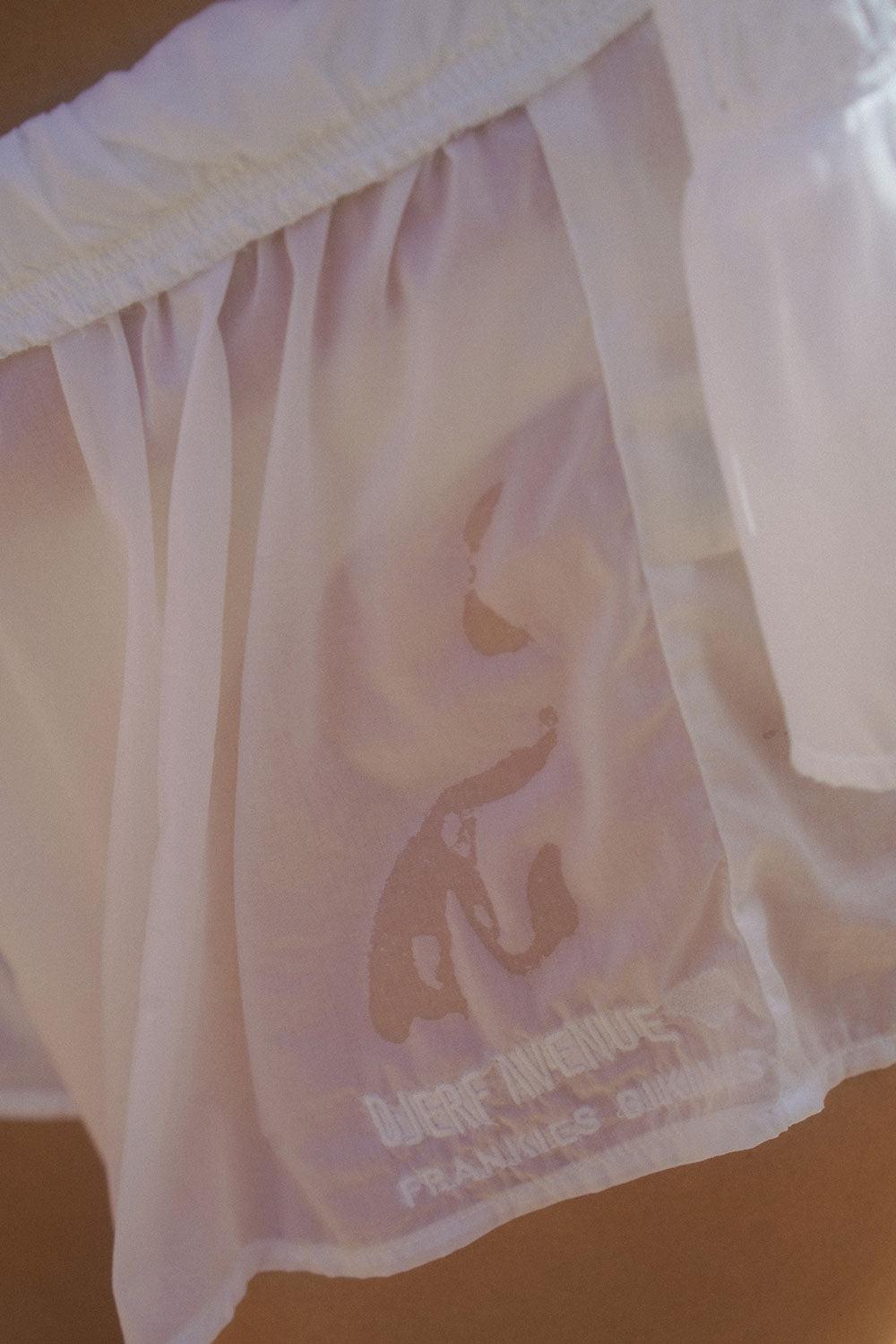 Airy Poplin Mini Shorts  - White Product Image