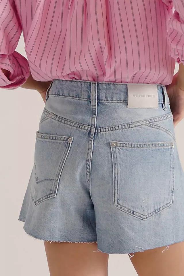 We The Free Angelika Denim Mid-Thigh Shorts Product Image