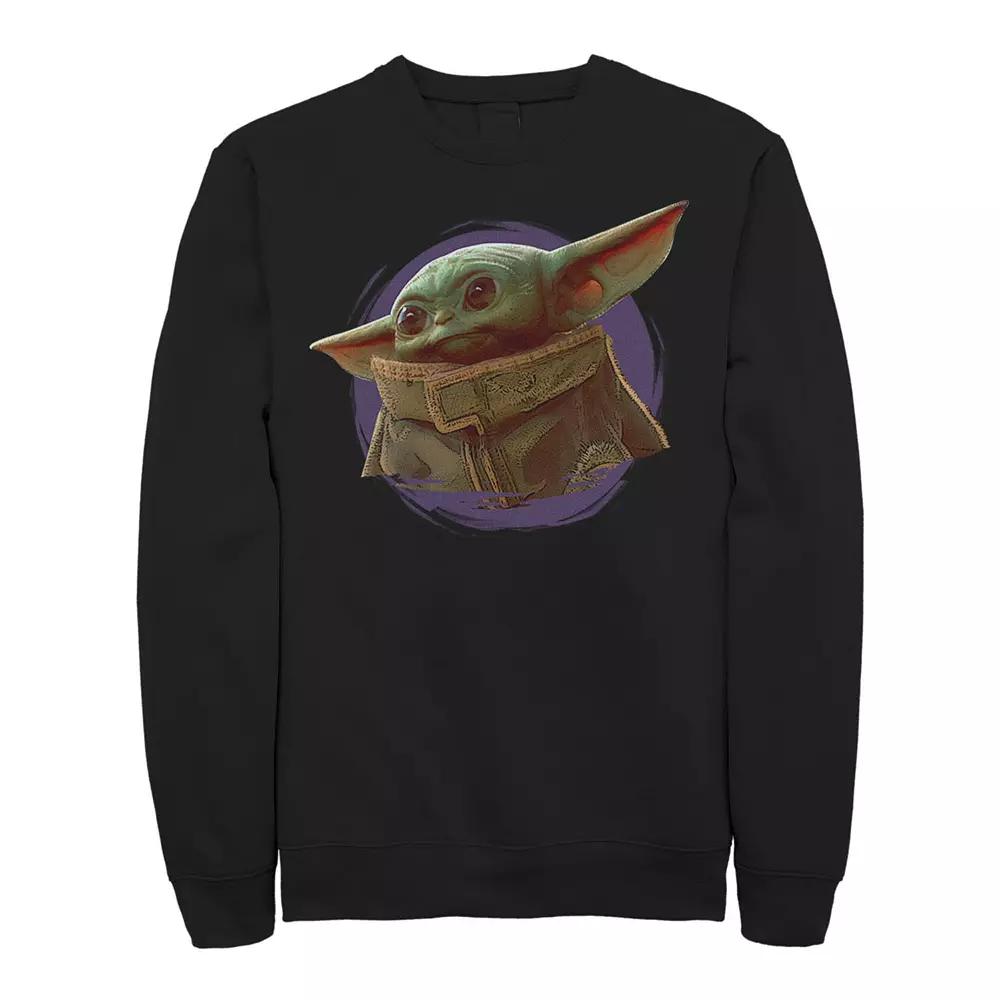 Men's Star Wars The Mandalorian The Child Purple Smoke Graphic Fleece,  Product Image