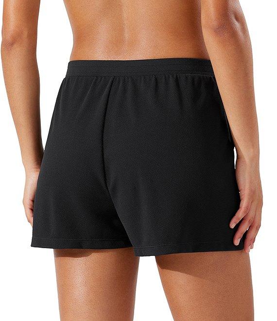Tommy Bahama Island Cays Solid Textured Elastic Drawstring Waist Pull-On Swim Cover-Up Shorts Product Image