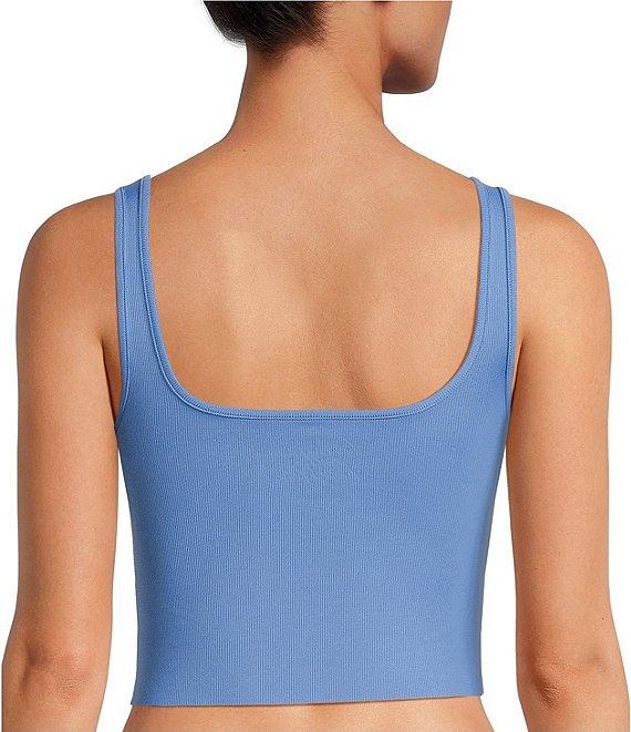 VAN WINKLE & CO. Flat Ribbed Sleeveless Square Neck Cropped Tank Product Image