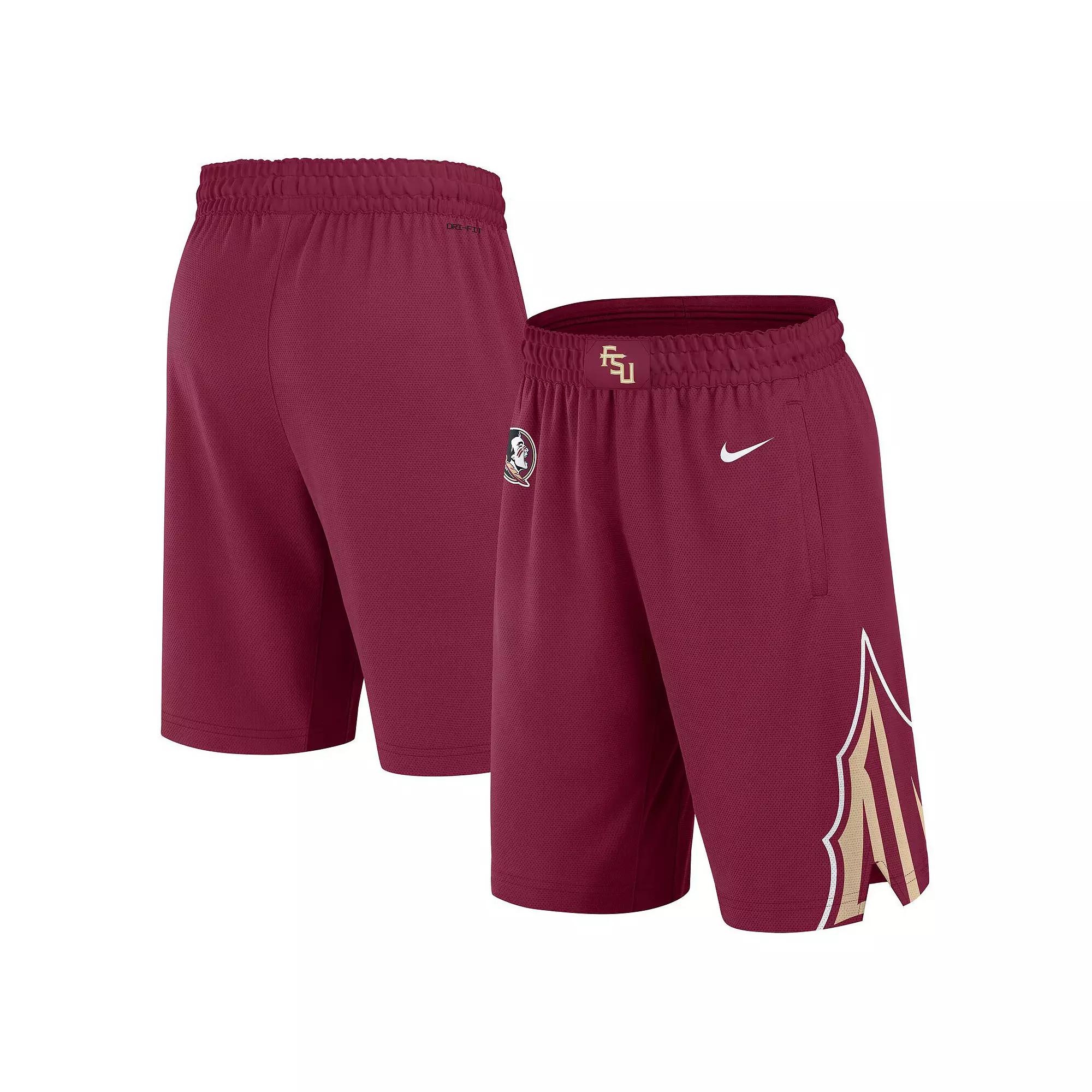 Men's Nike Garnet Florida State Seminoles Road Replica Performance Basketball Shorts,  Product Image