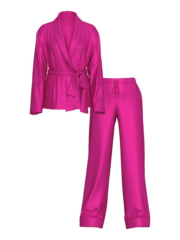 Luxe Satin Wrap Top & Pant Set Product Image