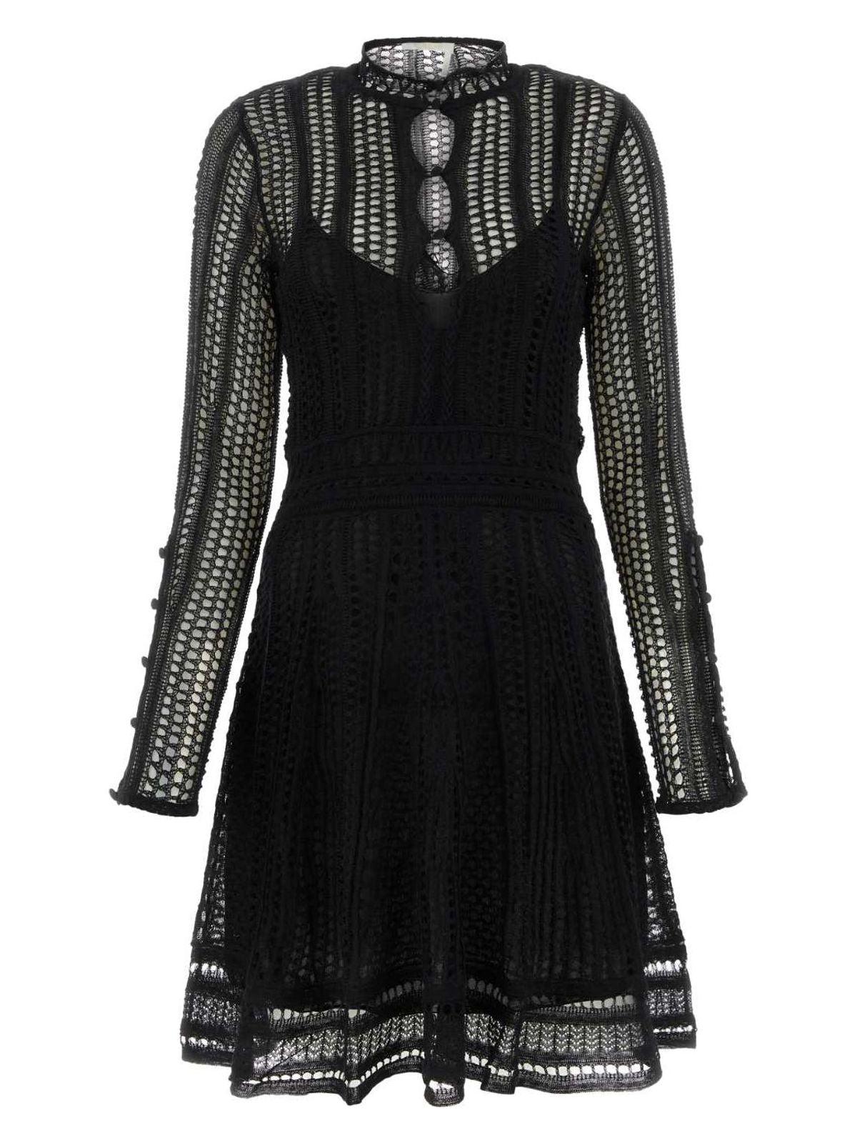 CHLOÉ Black Linen Blend Mini Dress Product Image