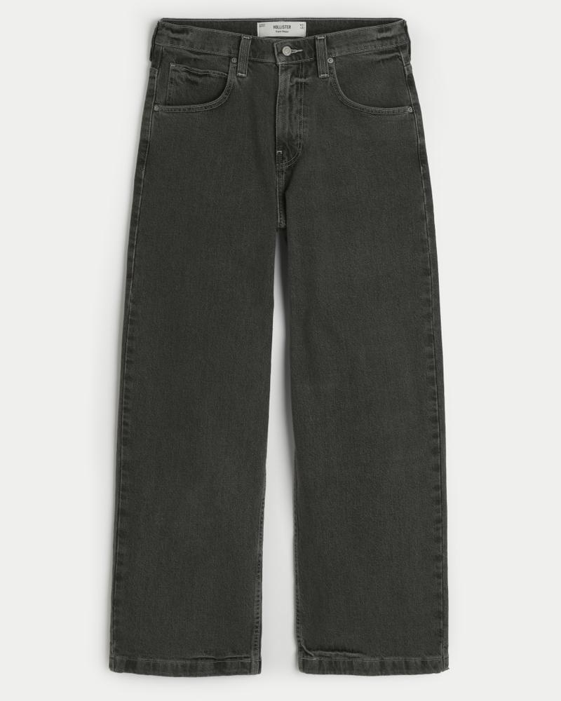Washed Black Super Baggy Jeans Product Image