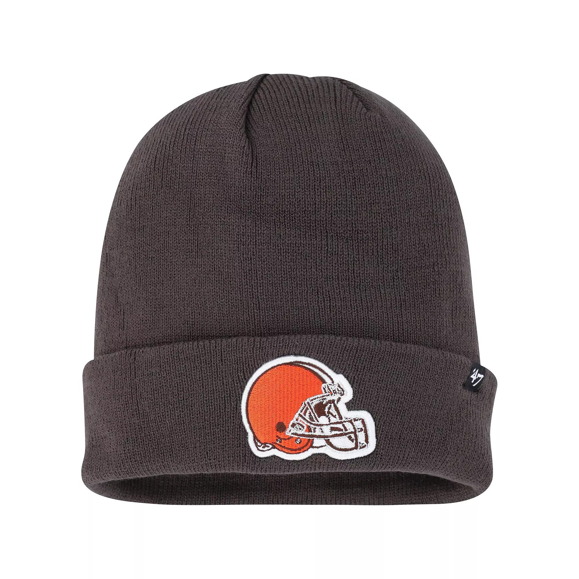 Men's '47 Charcoal Cleveland Browns Secondary Cuffed Knit Hat Product Image