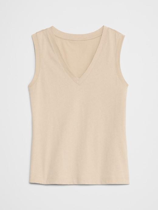Premium Cotton V-Neck Tank Product Image