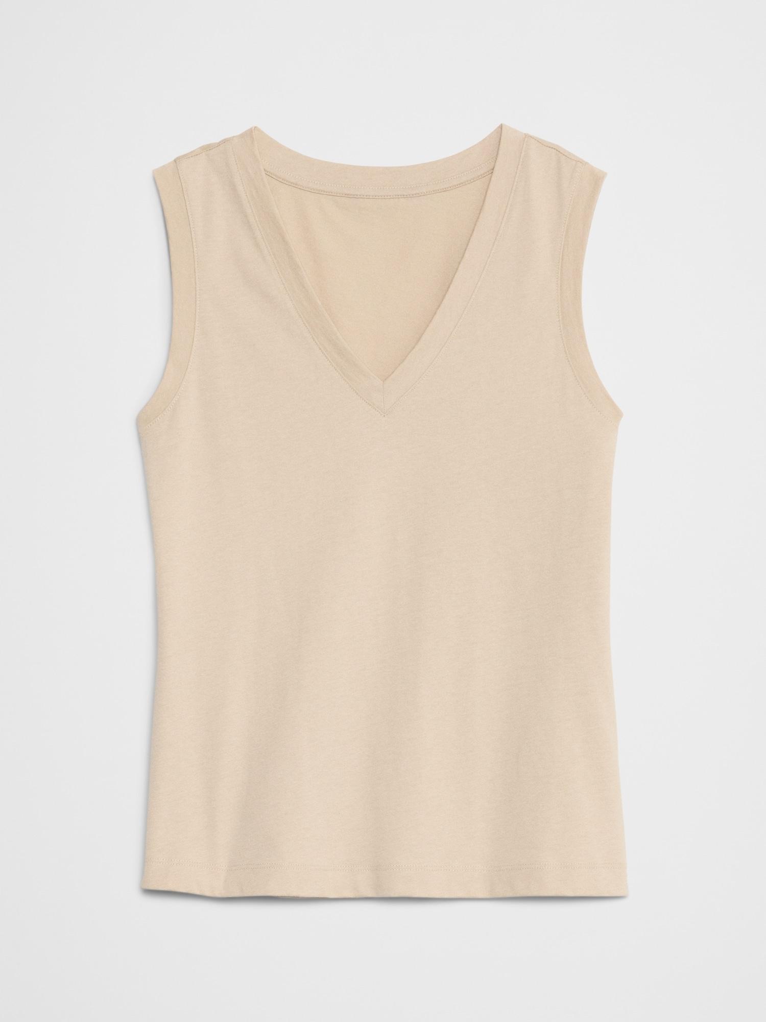 Premium Cotton V-Neck Tank Product Image