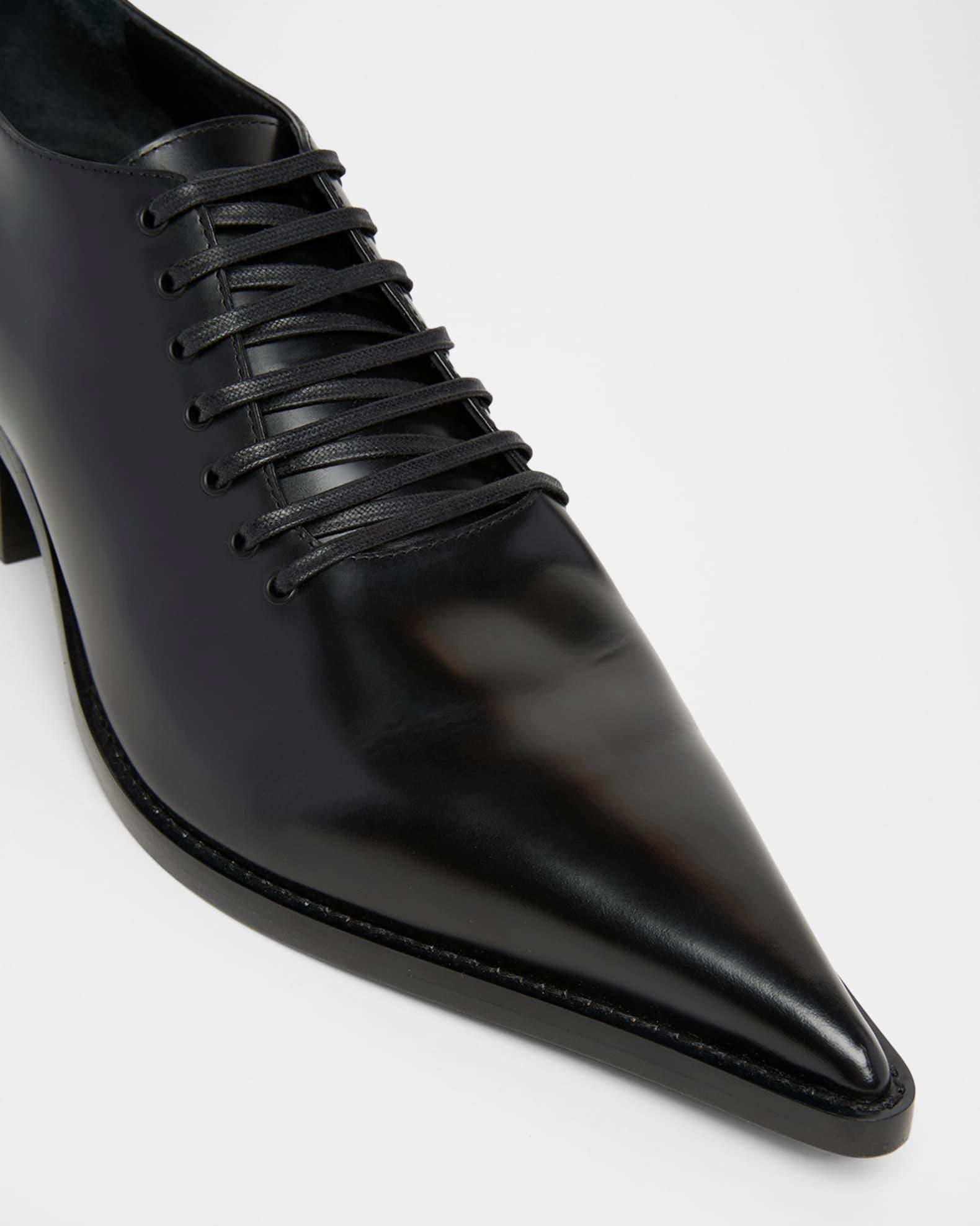 Men's Leather Pointed-Toe Derby Shoes Product Image