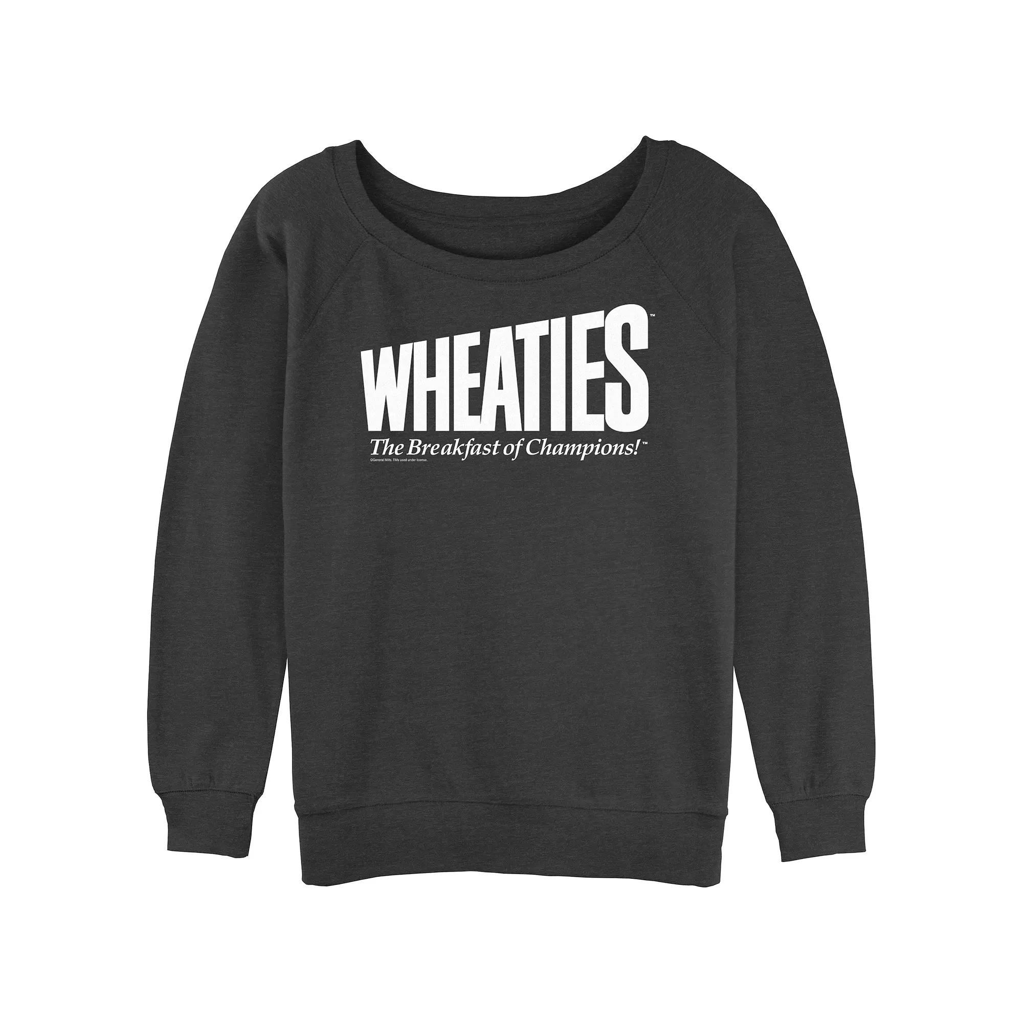 Juniors' Wheaties The Breakfast Of Champions Slouchy Terry Graphic Pullover, Women's,  Product Image