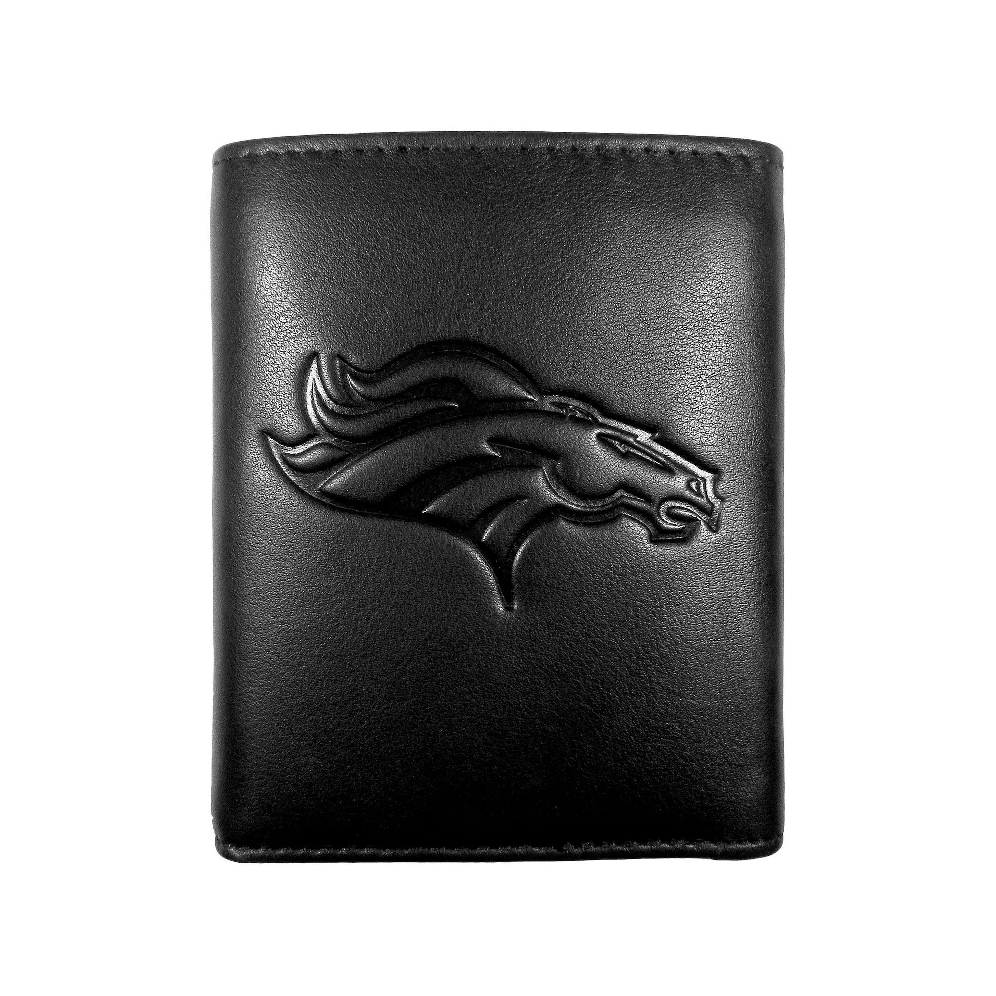Men's Pittsburgh Steelers Embossed Leather Tri-Fold Wallet, Black Product Image