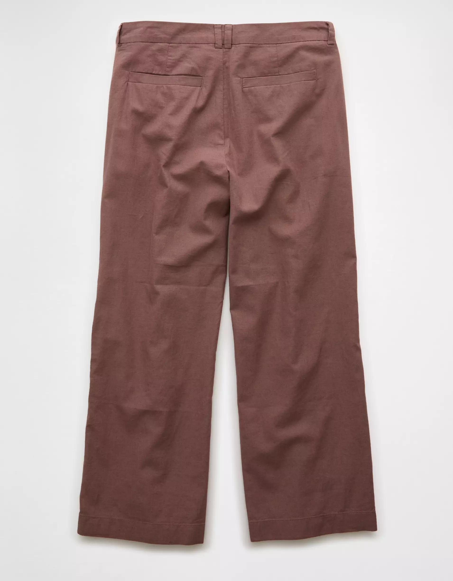 AE Linen-Blend Stovepipe Crop Trouser Product Image