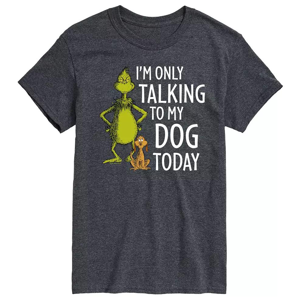 Big & Tall Dr. Seuss Grinch Talking To My Dog Today Graphic Tee, Men's,  Product Image