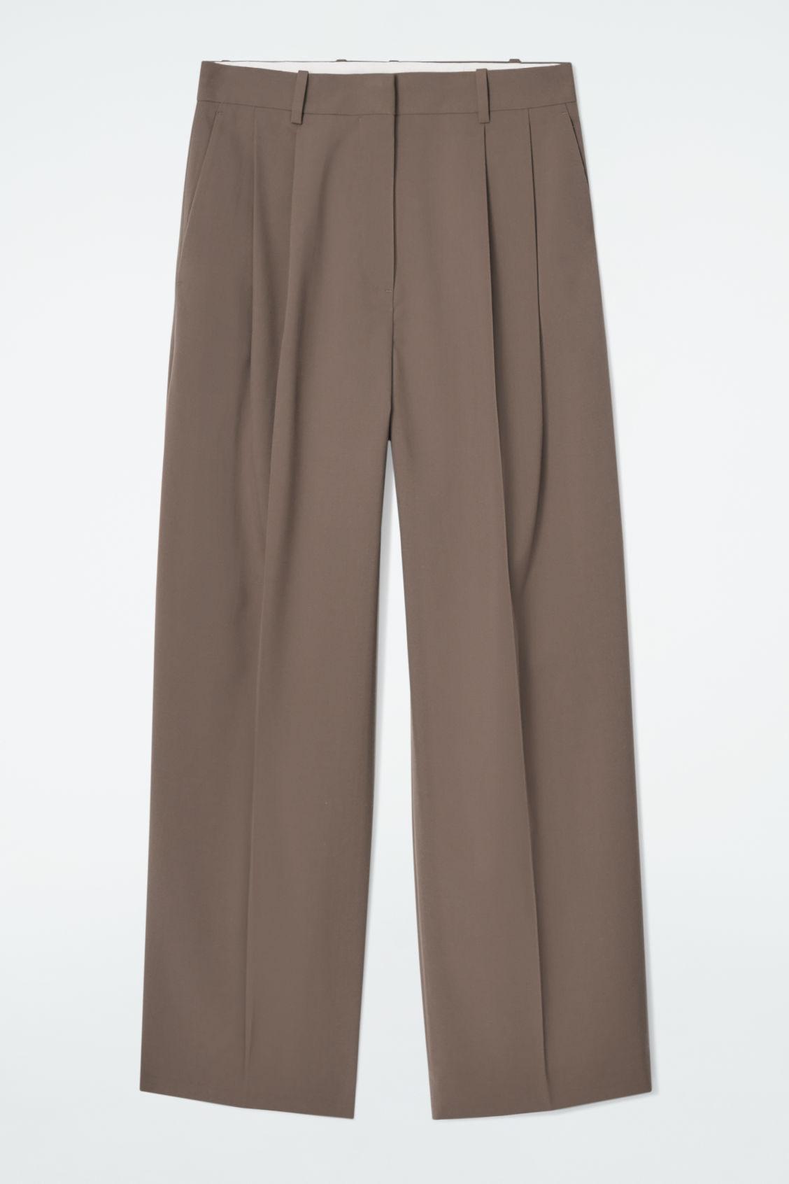 RELAXED TWILL WIDE-LEG PANTS Product Image