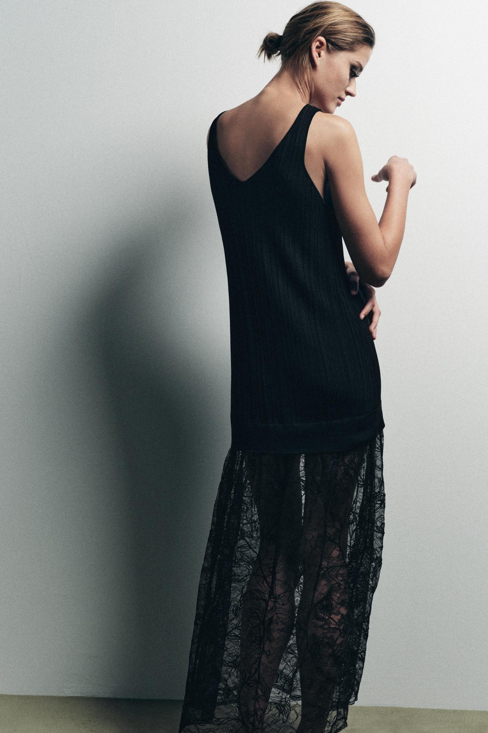 LACE KNIT DRESS Product Image