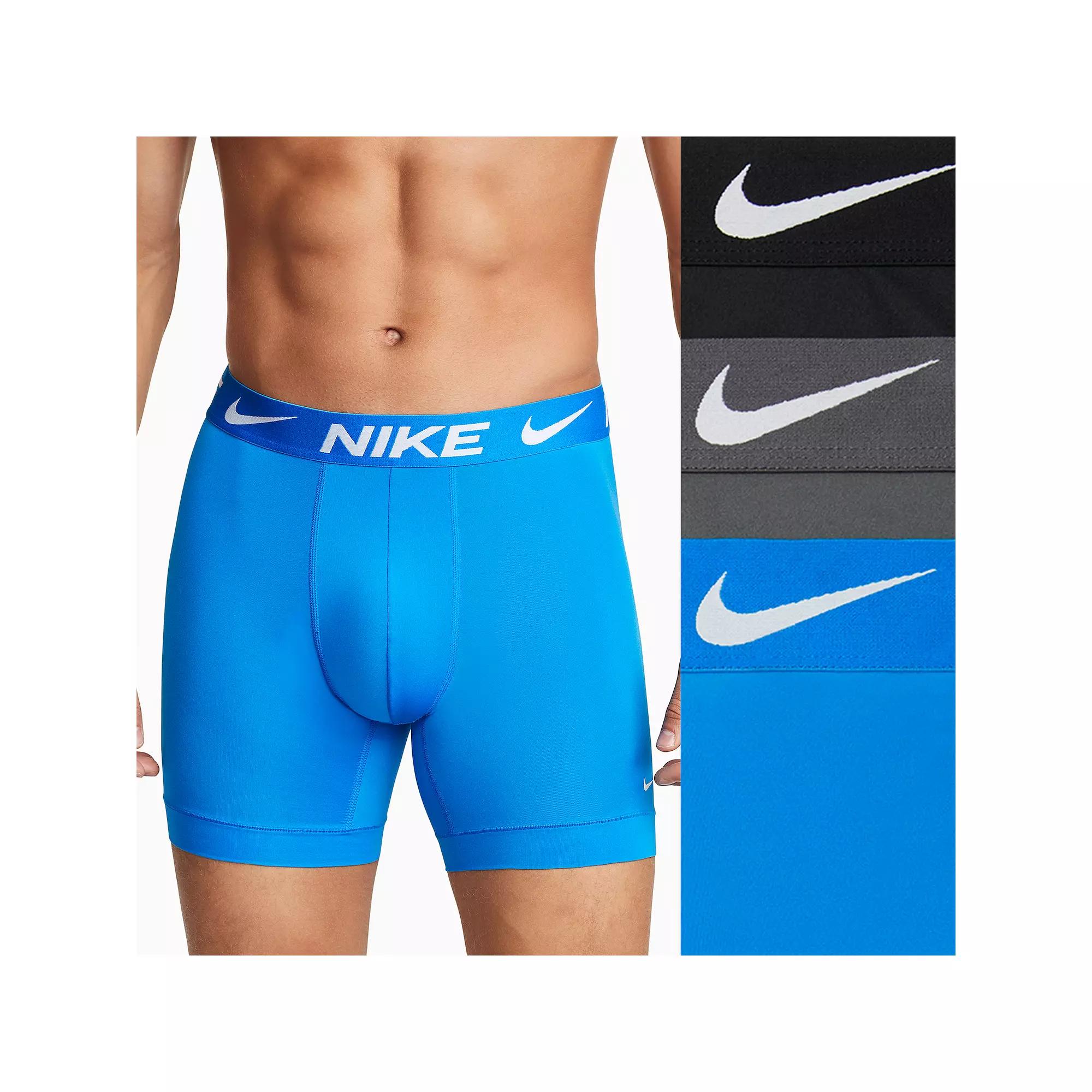 Nike Mens Dri-FIT Essential Micro Long Boxer Briefs (3-Pack) | KE1158-001 Product Image