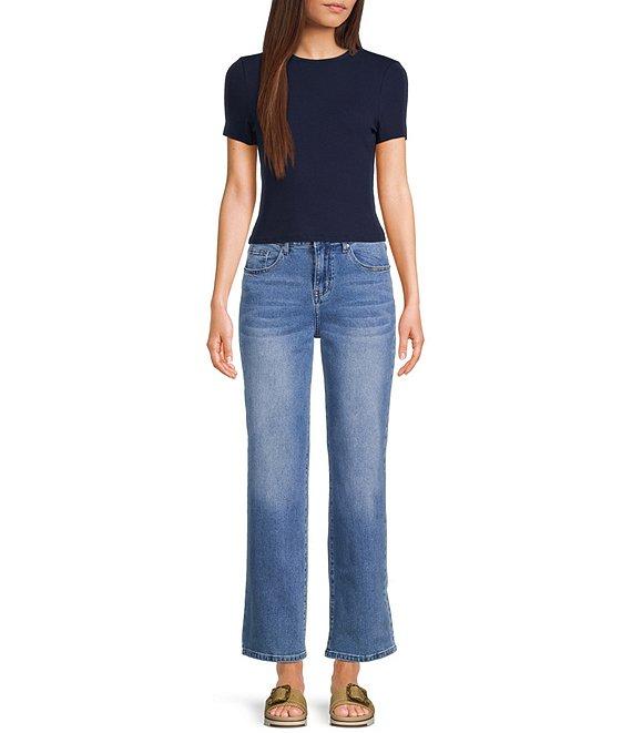 Sadie & Sage Denim 5-Pocket Straight Leg Full Length Jeans Product Image