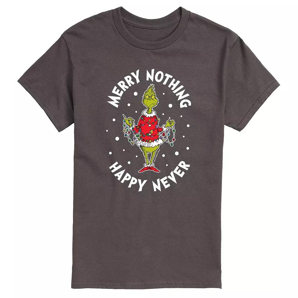 Men's Dr. Seuss Grinch Merry Nothing Happy Never Tee,  Product Image
