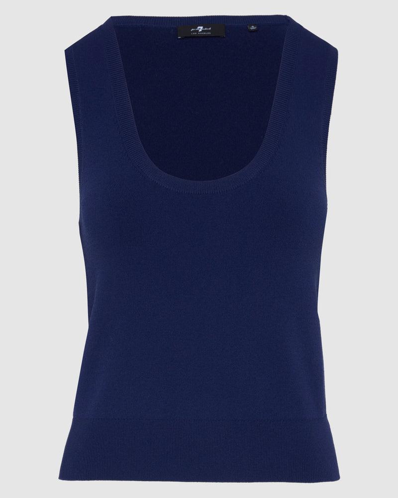 Ribbed Scoop Neck Top Product Image
