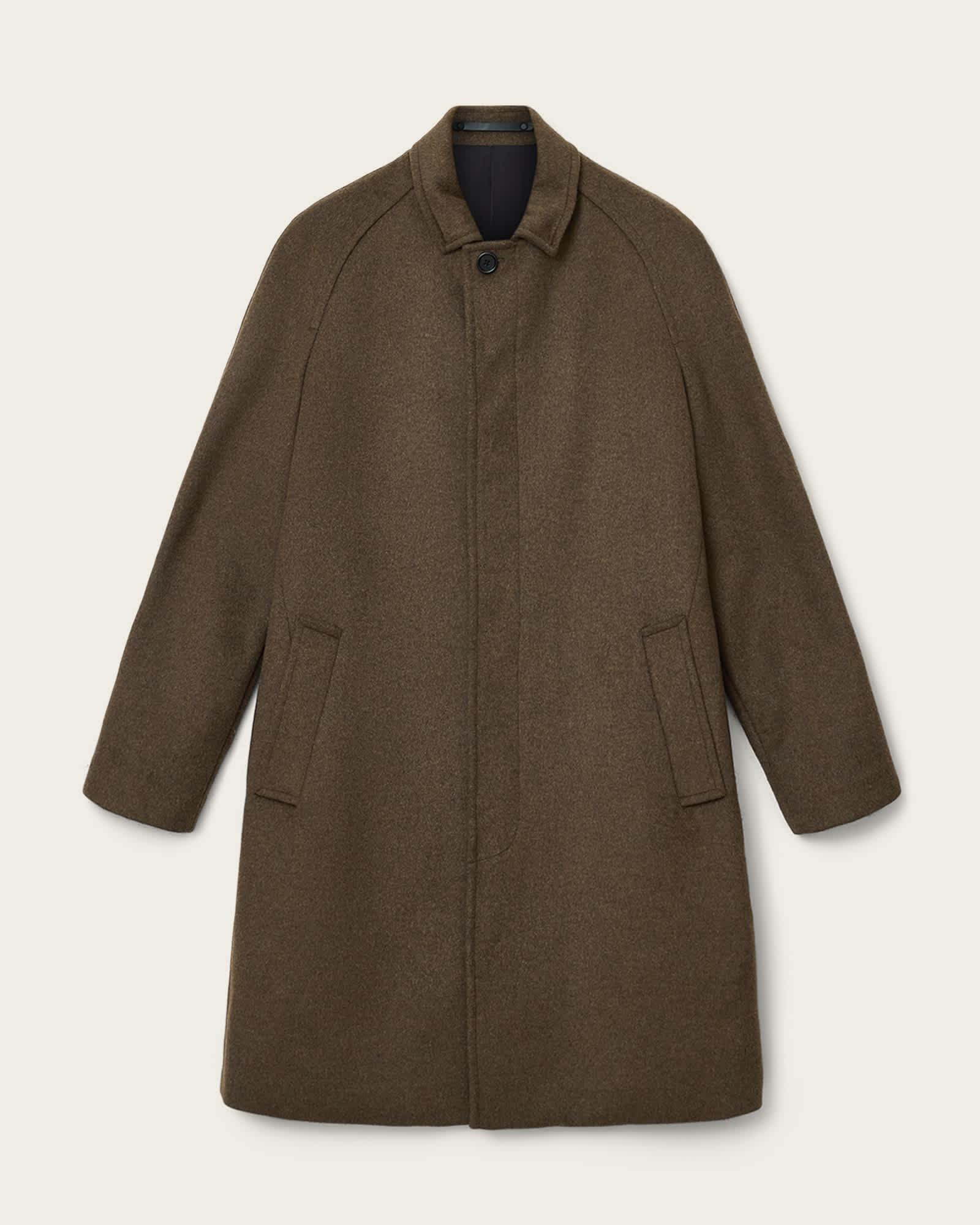 Trent Wool Coat LOG BROWN | ALLSAINTS US Product Image