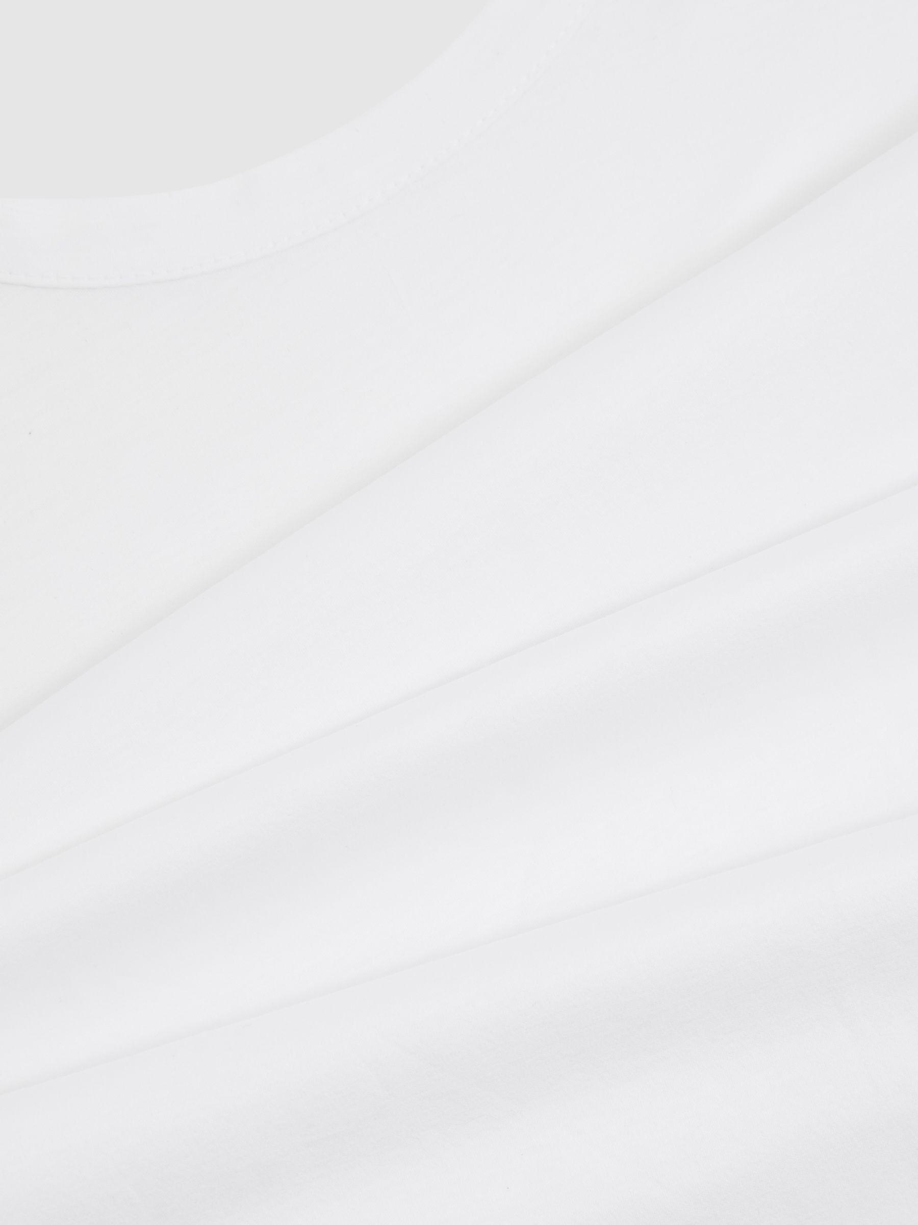 Cotton Crew Neck T-Shirt in White Product Image