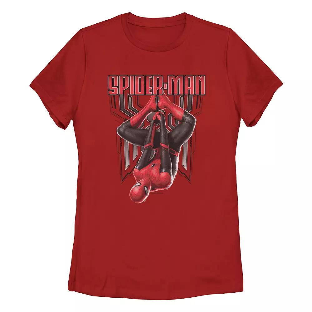 Juniors' Marvel Spider-Man Hanging Around Graphic Tee, Girl's, Size: Medium, Red Product Image