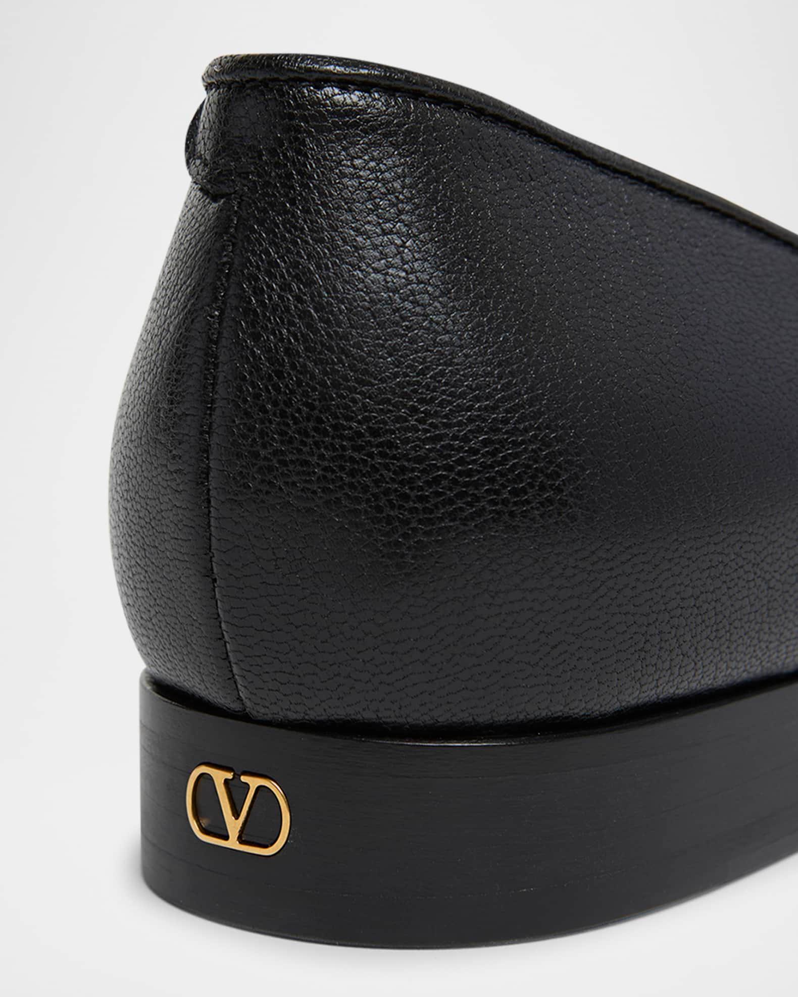 Men's VLogo-Heel Leather Flats Product Image