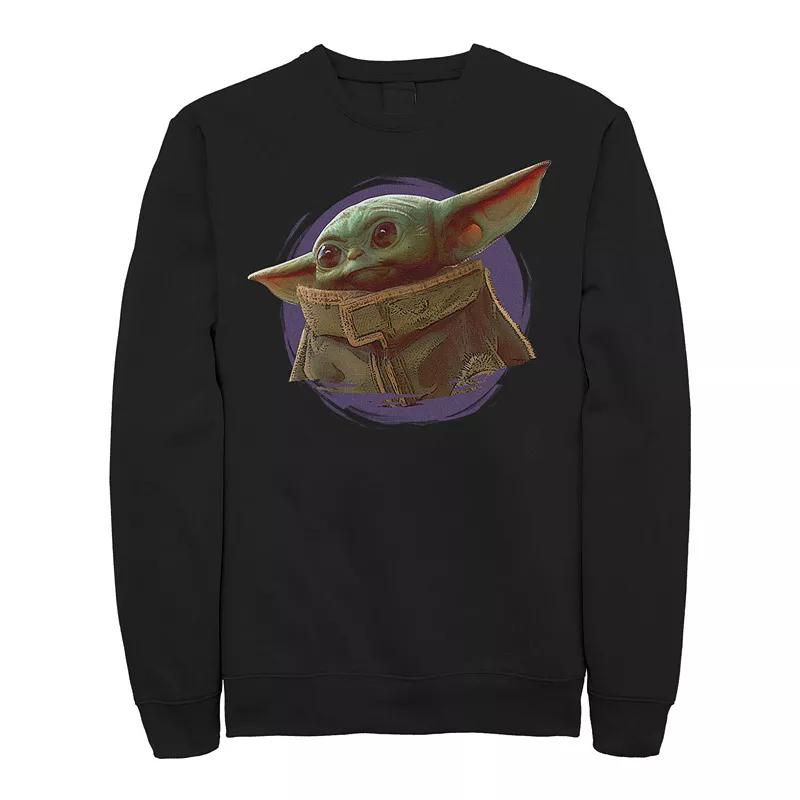 Men's Star Wars The Mandalorian The Child Purple Smoke Graphic Fleece,  Product Image