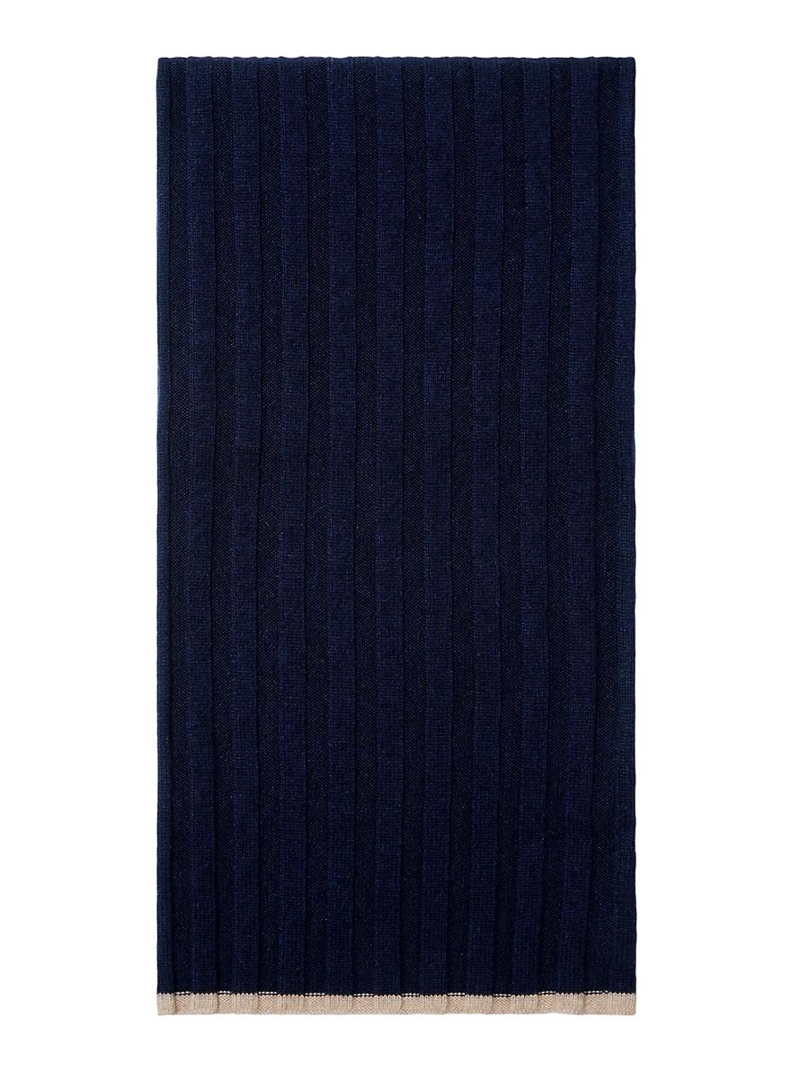 Mens Cashmere Rib Knit Scarf Product Image