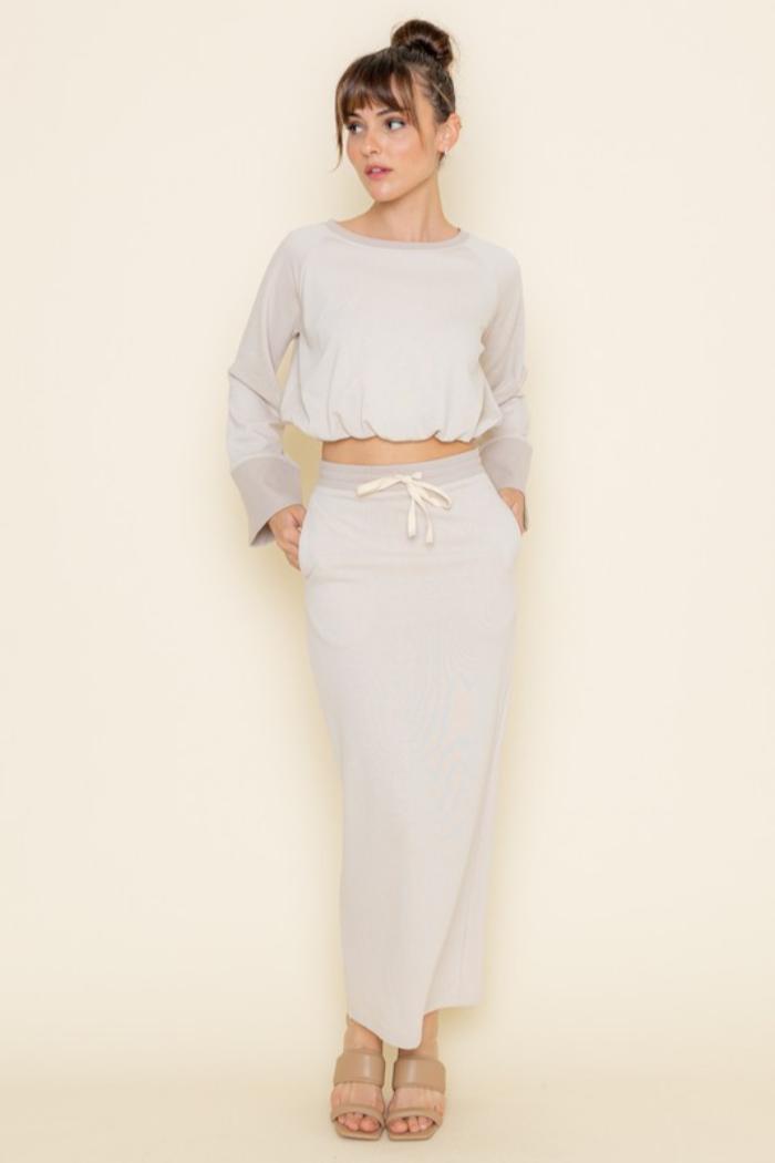 Tie Waist Maxi Skirt Product Image