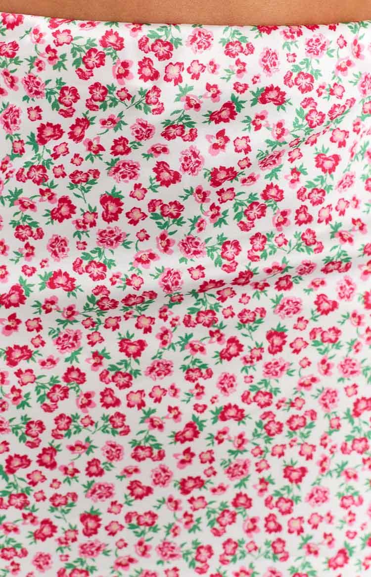Eliza Pink Floral Mini Skirt Product Image