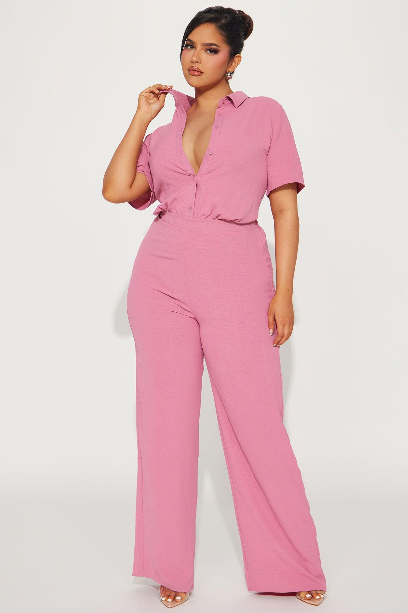 Makenzie Short Sleeve Jumpsuit - Mauve Product Image