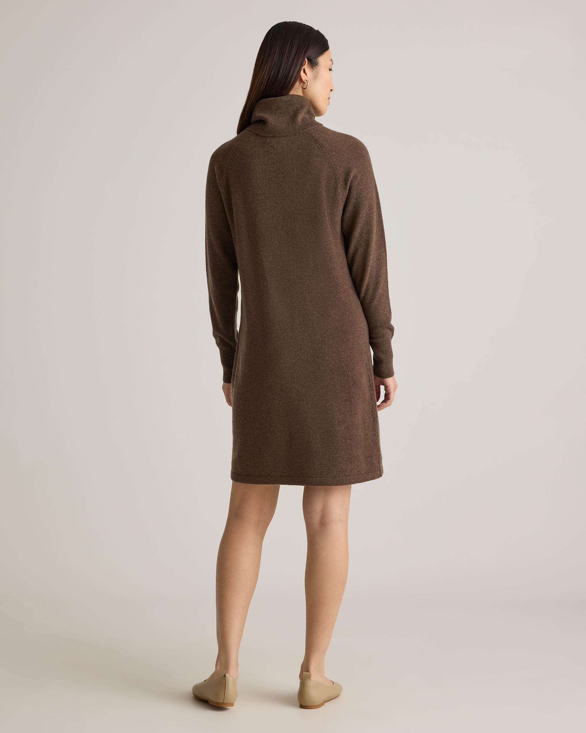 Quince | Women's Mongolian Cashmere Turtleneck Sweater Dress Product Image