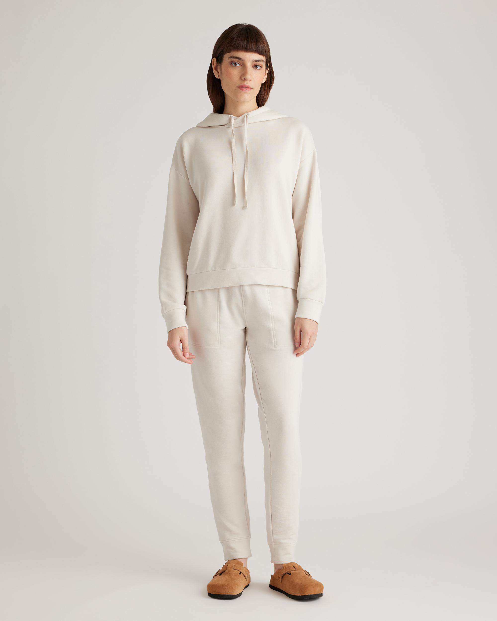 Quince | Women's SuperSoft Fleece Pullover Hoodie Lenzing Modal Product Image